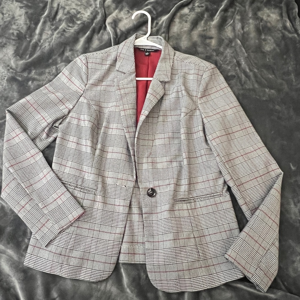 Plaid Blazer Suit Jacket Top